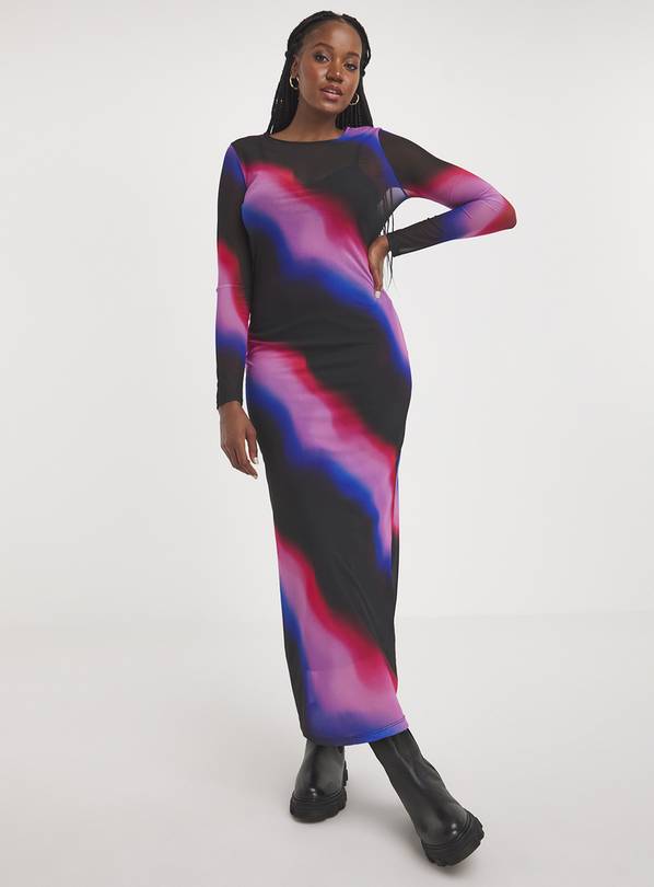 Colourful shop mesh dress